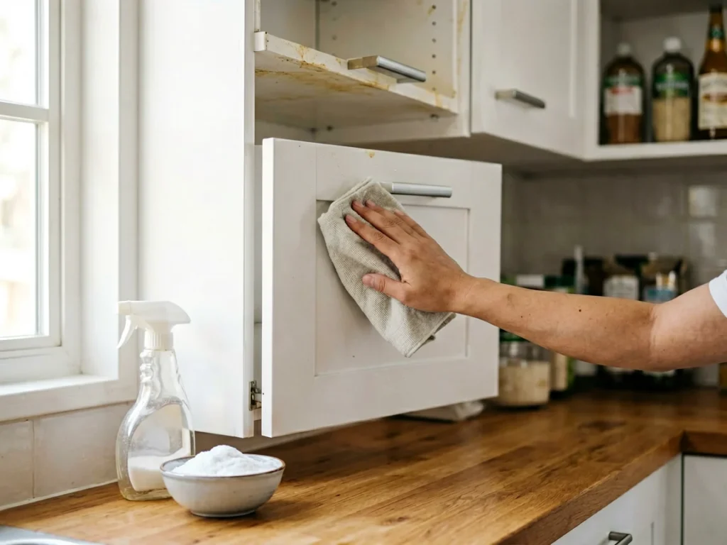 Por que a gordura se acumula nos armários da cozinha - como tirar gordura dos armários da cozinha