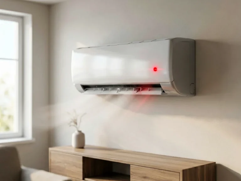 Ar condicionado com luz piscando: causas e soluções